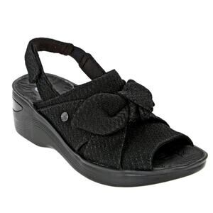 Bzees Daisy Washable Slingback Wedge Sandal 727698-J 11 Size 5 M Bow Coquette